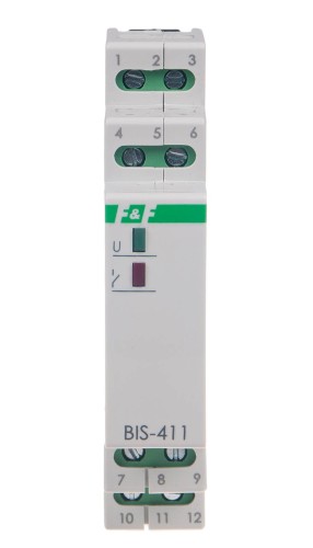 Przekaźnik bistabilny 9÷30 V AC/DC 2Z BIS-411 2Z 24V, montaż na szynie DIN BIS-411-2Z-24V F&F