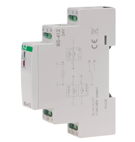 Przekaźnik bistabilny grupowy 9÷30 V AC/DC BIS-412-24V F&F