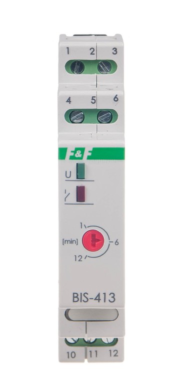 Przekaźnik bistabilny z wyłącznikiem czasowym,  na szynę DIN BIS-413 F&F