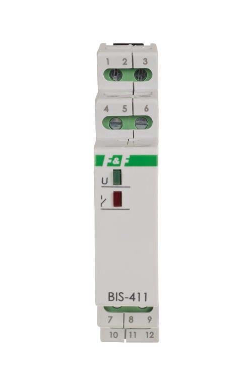 Przekaźnik bistabilny 9÷30 V AC/DC 1R+1Z, montaż na szynie DIN BIS-411-1R1Z-24V F&F
