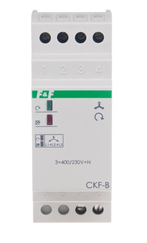 Czujnik kolejności i zaniku faz, montaż na szynie DIN CKF-B F&F