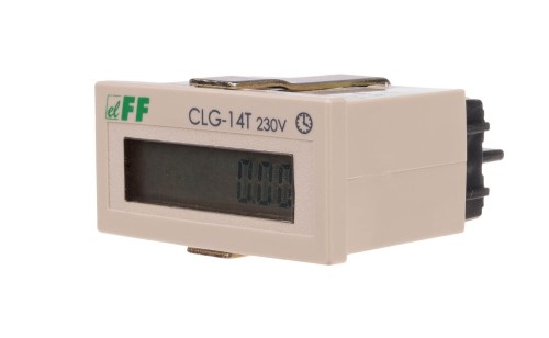 Licznik czasu pracy panelowy, bez resetu 230V AC CLG-14T F&F