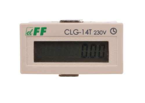 Licznik czasu pracy panelowy, bez resetu 230V AC CLG-14T F&F