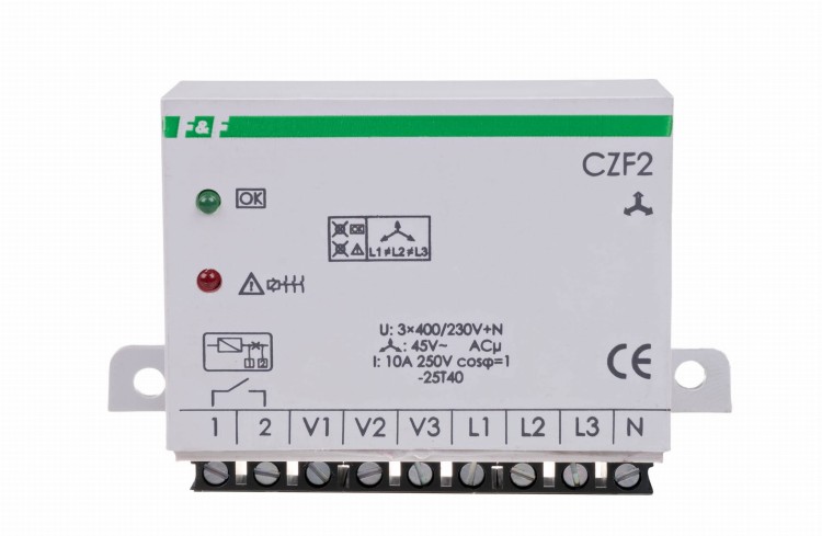 Czujnik zaniku faz z kontrolą stycznika CZF-2 F&F