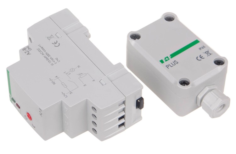 Automat zmierzchowy 16A U=12-264AC/DC, montaż na szynie DIN z sondą AZ-PLUS AZ-B-PLUS-UNI F&F