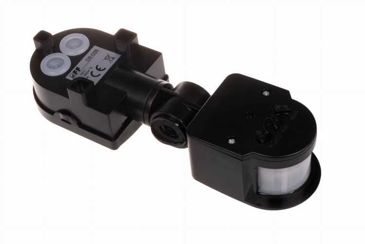 Czujnik detektor ruchu DR-05 czarny 180°, 230V AC DR-05B F&F