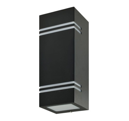 Lampa ogrodowa elewacyjna Kinkiet Zewnętrzny Nowoczesny QUAZAR 7 KTLOQZ7SZ Kobi 2x GU10 IP44 aluminium metalowa na budynek dwustronna oświetlenie zewnętrzne szara szary grafitowy