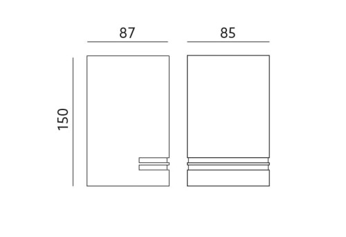 Lampa ogrodowa elewacyjna Kinkiet Zewnętrzny Nowoczesny QUAZAR 11 KTLOQZ11SZ Kobi 1x GU10 IP44 aluminium metalowa na budynek jednostronna oświetlenie zewnętrzne szara szary grafitowy