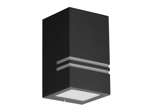 Lampa ogrodowa elewacyjna Kinkiet Zewnętrzny Nowoczesny QUAZAR 11 KTLOQZ11SZ Kobi 1x GU10 IP44 aluminium metalowa na budynek jednostronna oświetlenie zewnętrzne szara szary grafitowy