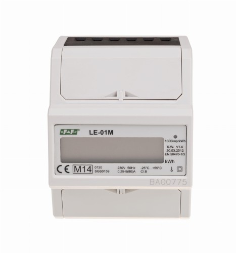 Licznik energii elektrycznej MODBUS RS-485 - jednofazowy LE-01M; MID LE-01M F&F