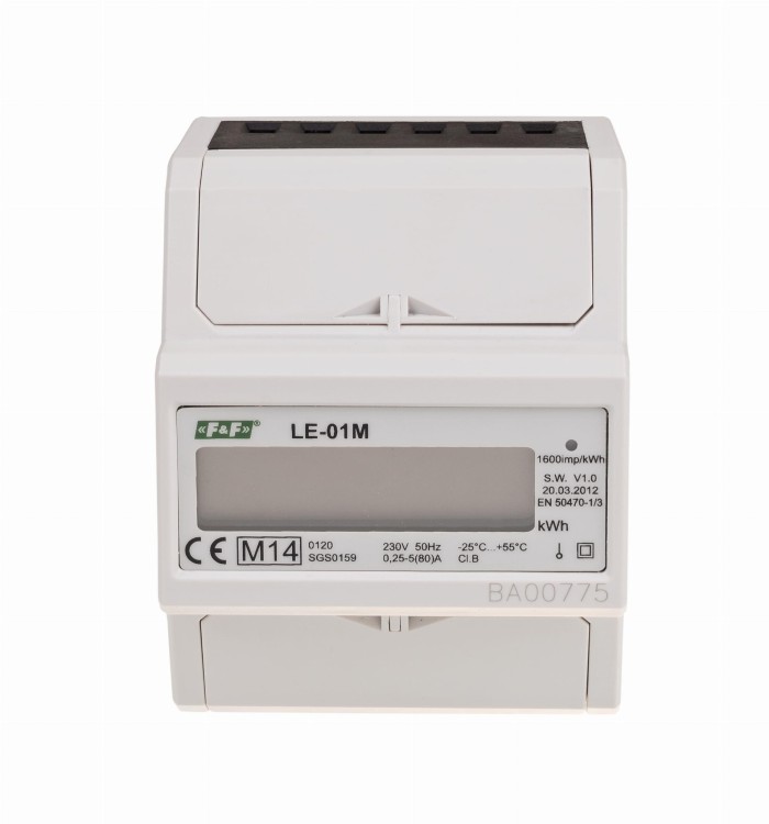 Licznik energii elektrycznej MODBUS RS-485 - jednofazowy LE-01M; MID LE-01M F&F