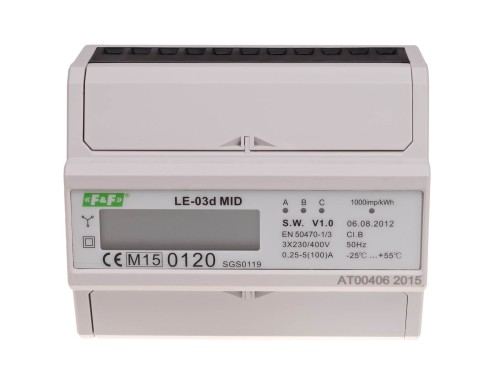 Licznik energii elektrycznej LE-03D; MID  100 A LE-03D F&F