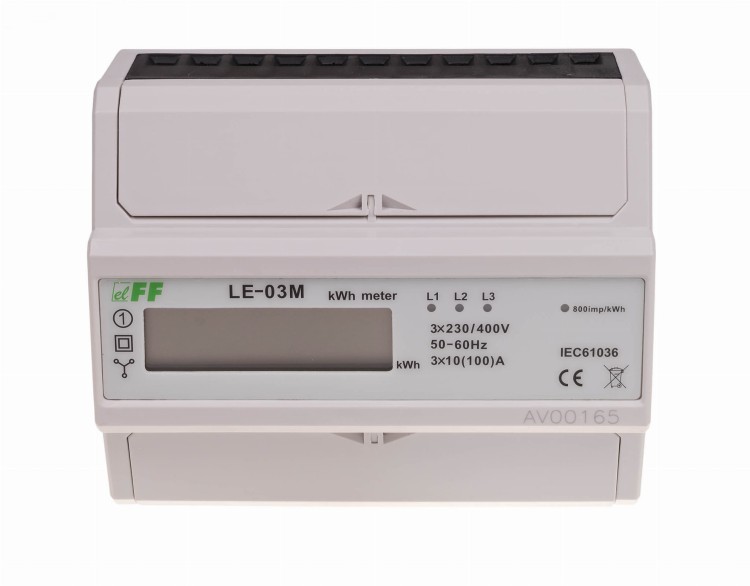 Licznik energii elektrycznej MODBUS RS-485 -trójfazowy LE-03M; MID LE-03M F&F