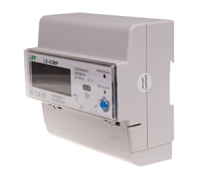 Licznik energii elektrycznej MODBUS RS-485 -trójfazowy LE-03MP LE-03MP F&F