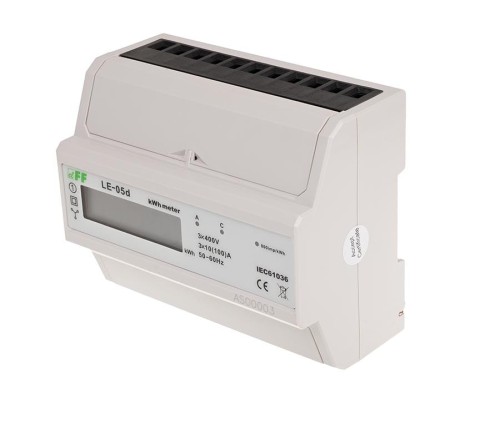 Licznik energii elektrycznej - trójfazowy, pomiar w ukł. Arona LCD, kl.1, 3x230,400V, 3x10(100A) LE-05D F&F