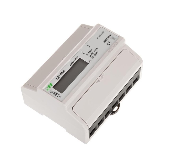 Licznik energii elektrycznej - trójfazowy, pomiar w ukł. Arona LCD, kl.1, 3x230,400V, 3x10(100A) LE-05D F&F