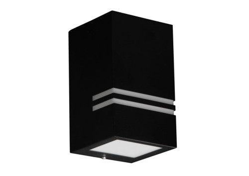 Lampa ogrodowa elewacyjna Kinkiet Zewnętrzny Nowoczesny QUAZAR 11 KTLOQZ11CZ Kobi 1x GU10 IP44 aluminium metalowa na budynek jednostronna oświetlenie zewnętrzne czarna czarny
