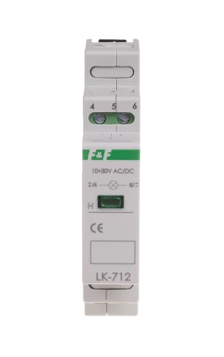 Lampka kontrolna zasilania - jednofazowa LK-712 G 10÷30V LK-712G-10-30V F&F