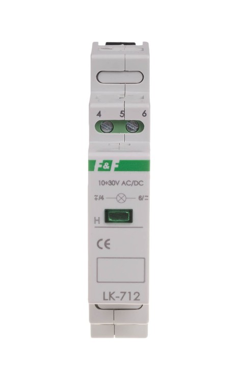 Lampka kontrolna zasilania - jednofazowa LK-712 G 10÷30V LK-712G-10-30V F&F