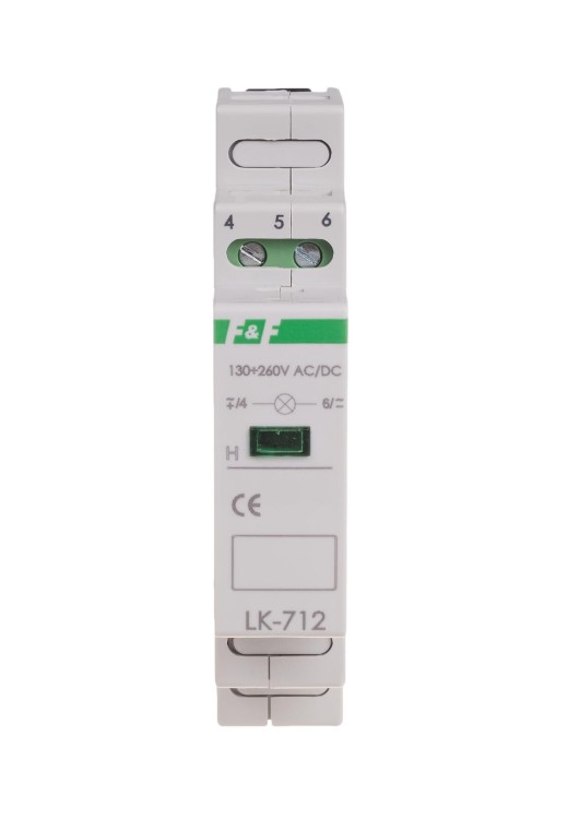 Lampka kontrolna zasilania - jednofazowa LK-712 G 130÷260V LK-712G-130-260V F&F