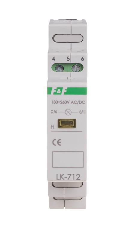 Lampka kontrolna zasilania - jednofazowa LK-712 Y 130÷260V LK-712Y-130-260V F&F