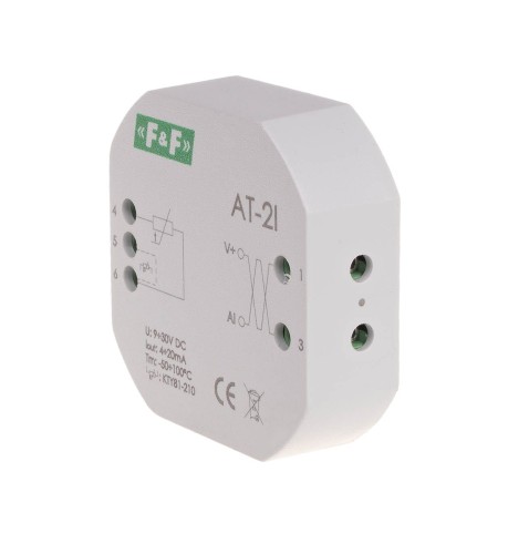 Analogowy przetwornik temperatury – prądowy [4-20mA]; PDT Max-AT-2I F&F