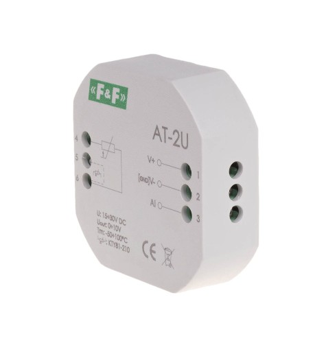 Analogowy przetwornik temperatury – napięciowy [0-10V]; PDT Max-AT-2U F&F