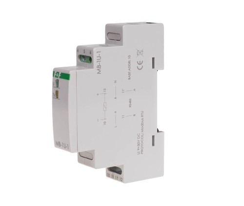 Przetwornik pomiaru napięcia, jednofazowy, z wyjściem MODBUS RTU MAX-MB-1U-1 F&F