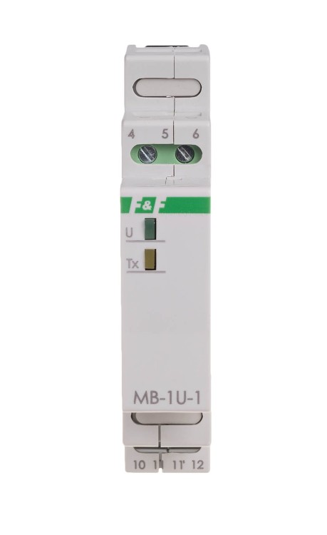 Przetwornik pomiaru napięcia, jednofazowy, z wyjściem MODBUS RTU MAX-MB-1U-1 F&F