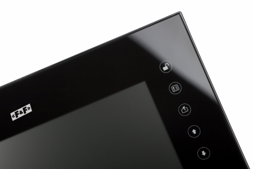 Monitor: monitor 7" kolorowy z pamięcią, port karty SD, plastik/aluminium, czarny + zasilacz MK-08B F&F