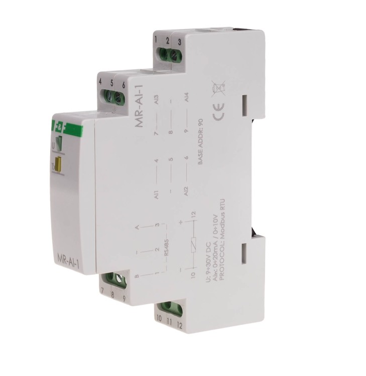 Moduł rozszerzeń WEJŚĆ analogowych, z wyjściem MODBUS RTU, 1 moduł MAX-MR-AI-1 F&F