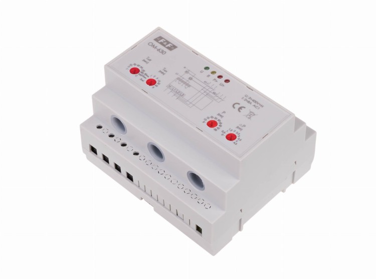 Ogranicznik poboru mocy, trójfazowy, pomiar bezpośredni do 50kW, montaż na szynie DIN OM-630 F&F