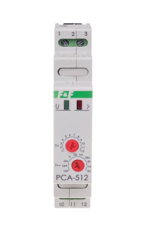 Przekaźnik czasowy awersyjny, styki: 1NO/NC 230V PCA-512 F&F
