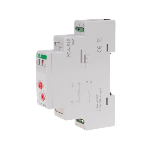 Przekaźnik czasowy awersyjny, styki: 1NO/NC 24V PCA-512-24V F&F