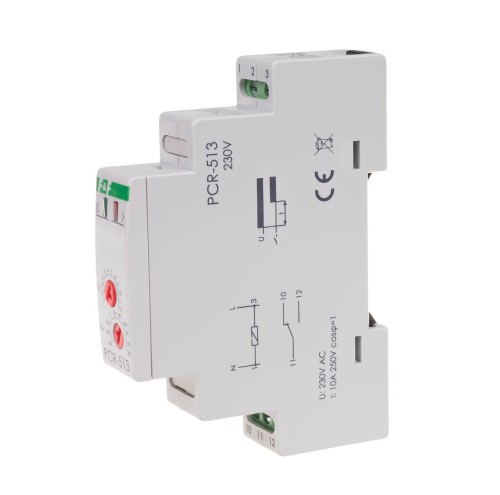 Przekaźnik czasowy rewersyjny, styki: 1NO/NC, 230V PCR-513 F&F
