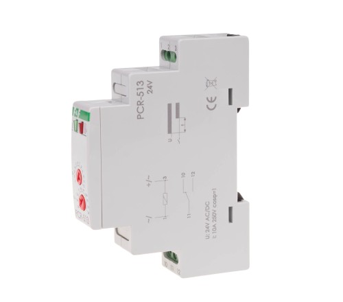 Przekaźnik czasowy rewersyjny, styki: 1NO/NC 24V PCR-513-24V F&F