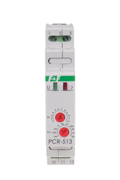 Przekaźnik czasowy rewersyjny, styki: 1NO/NC 24V PCR-513-24V F&F