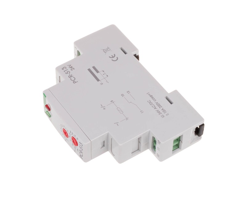 Przekaźnik czasowy rewersyjny, styki: 1NO/NC 24V PCR-513-24V F&F