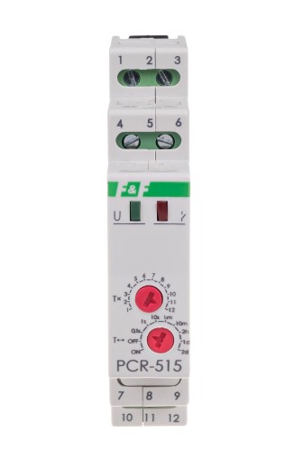 Przekaźnik czasowy rewersyjny, styki: 1NO/NC PCR-515DUO F&F