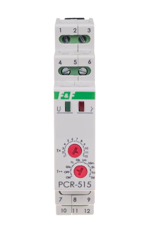 Przekaźnik czasowy rewersyjny, styki: 1NO/NC PCR-515DUO F&F
