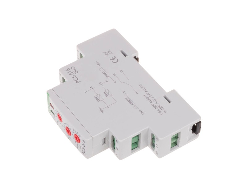 Przekaźnik czasowy 10-funkcyjny, styk: 1 NO/NC, U=230 i 24V PCS-516DUO F&F