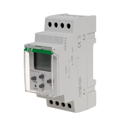 Przekaźnik czasowy 18-funkcyjny, LCD, styk: 1NO/NC, U=24-264V PCS-517 F&F