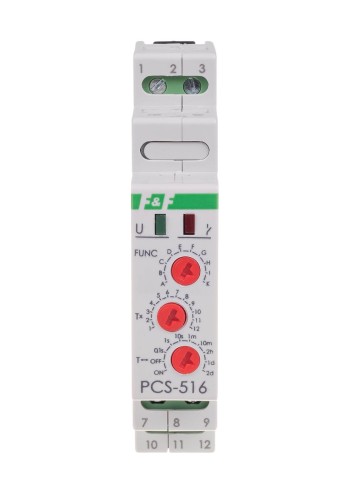 Przekaźnik czasowy 10-funkcyjny, styk: 1 NO/NC, 12-264V PCS-516UNI F&F