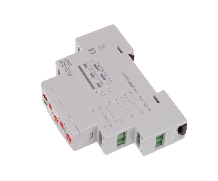 Przekaźnik czasowy 2-funkcyjny (nastawa 2 czasów T1 T2, styk: 2xNO/NC 230V PCU-507 F&F