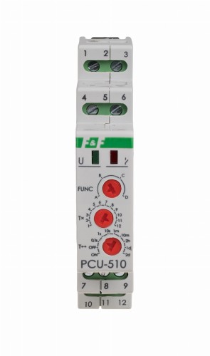 Przekaźnik czasowy, styk: 2xNO/NC 230V PCU-510DUO F&F