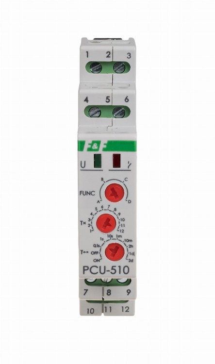 Przekaźnik czasowy, styk: 2xNO/NC 230V PCU-510DUO F&F