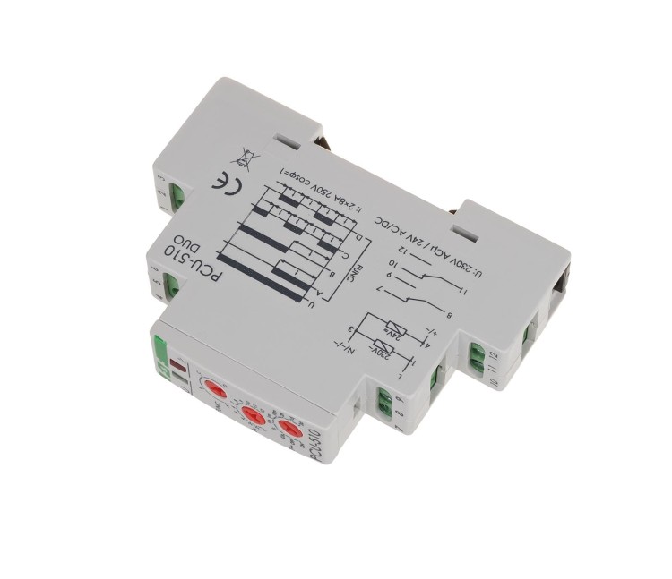 Przekaźnik czasowy, styk: 2xNO/NC 230V PCU-510DUO F&F