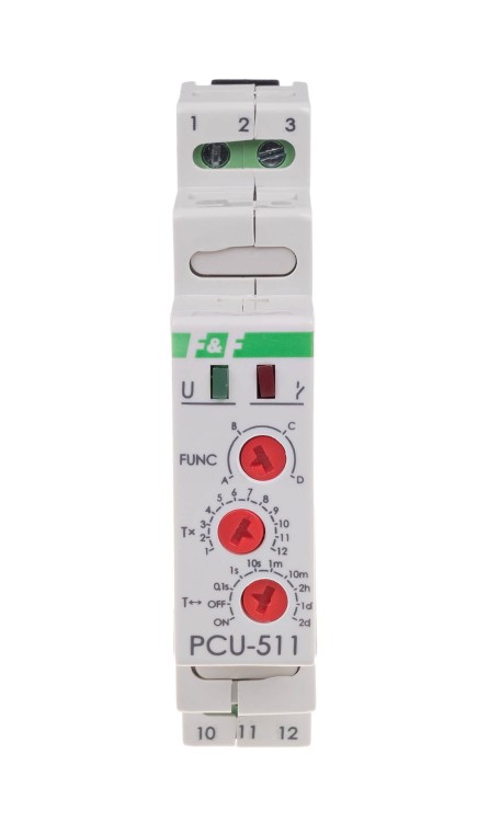 Przekaźnik czasowy, styk 1NO/NC, 230V PCU-511 F&F
