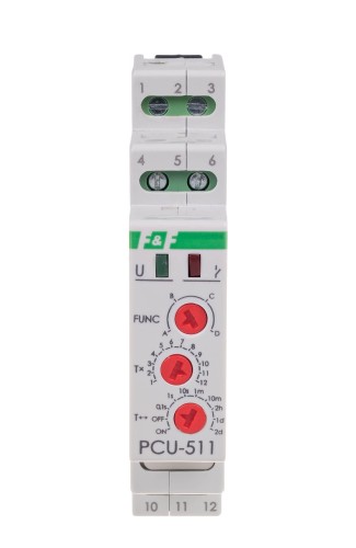 Przekaźnik czasowy 230V AC / 24 V AC/DC PCU-511DUO F&F
