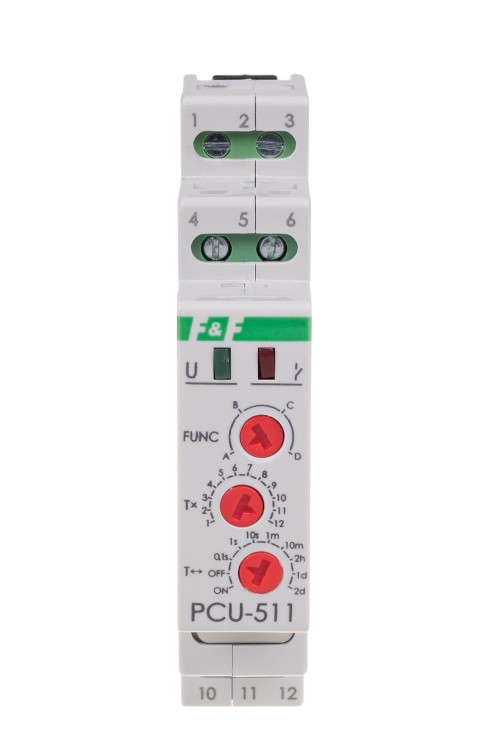 Przekaźnik czasowy 230V AC / 24 V AC/DC PCU-511DUO F&F